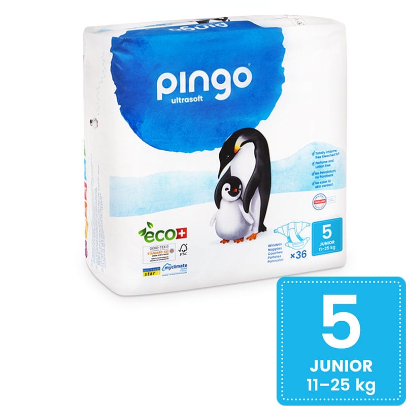 Pingo Couches Taille 5 Junior 12 25kg Ultrasoft Babygreen