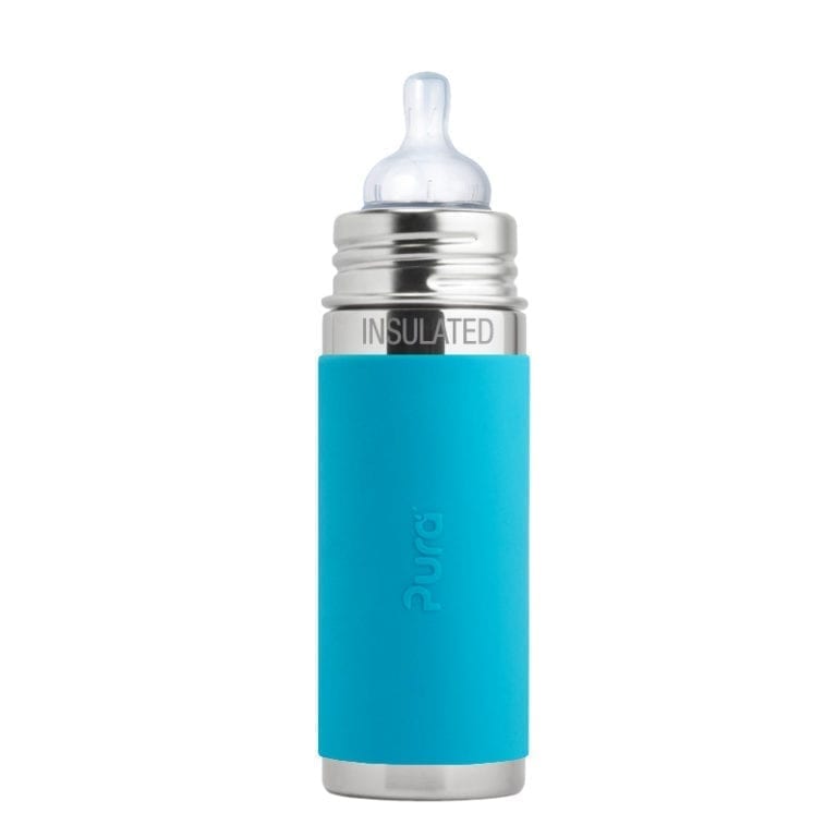 PURA Kiki Biberon Thermos Acier inox 260ml avec tétine Babygreen